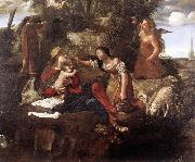 CAROSELLI, Angelo Rest on the Flight into Egypt dfg oil on canvas